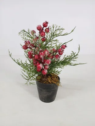 Vaso Azevinho Enfeite De Natal 24 CM
