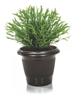 Vaso De Planta Plástico Redondo 700ml Preto
