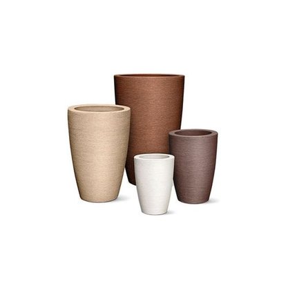 Vaso Grafiato Cônico 16 Litros Cor Areia