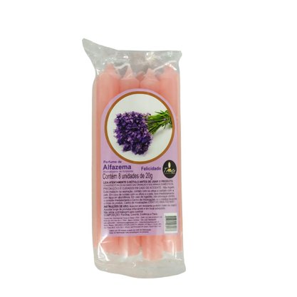 Vela Perfumada Palito 8 Unidades Alfazema