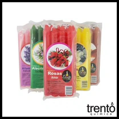 Vela Perfumada Palito 8 Unidades Sândalo