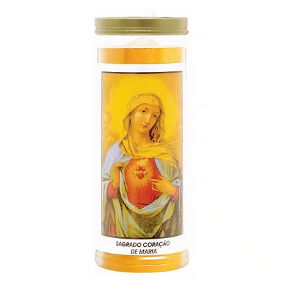 Vela Votiva 7 Dias Sagrado Coração De Maria Andréia 57 mm