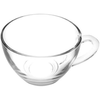 Xícara Chá Diamante Vidro Sem Pires 240ml
