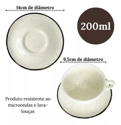 Xícara De Chá 200ml Com Pires Brisa Oxford