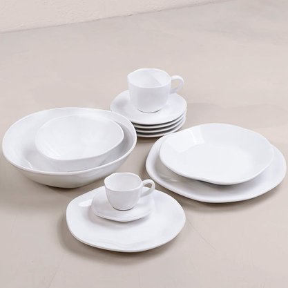 Xícara De Chá 200ml Com Pires Gourmet Ryo White Oxford