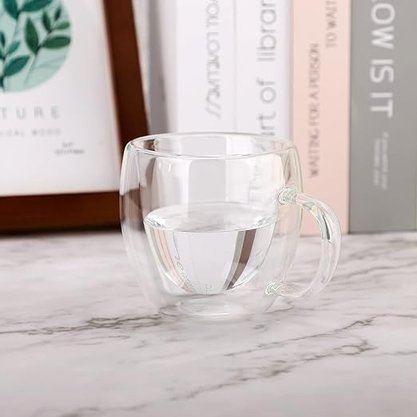 Xícara Parede Dupla Transparente 240ml