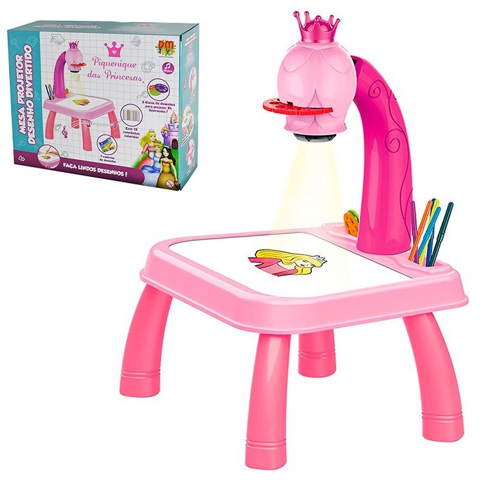 Mesa Mesinha Projetor De Desenho Pintura Infantil Jogo