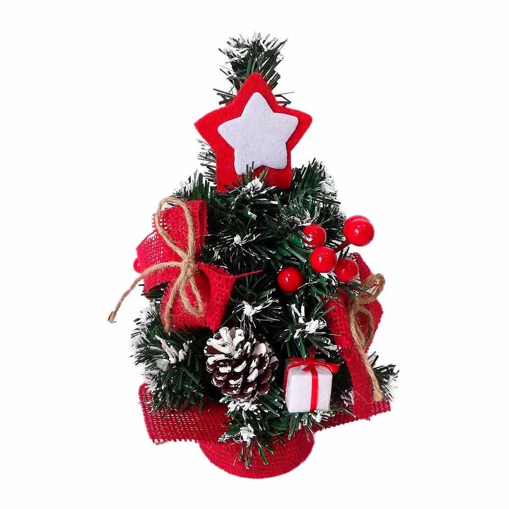 Mini Arvore Natal decorada com bolinhas vermelhas 30cm na Americanas  Empresas