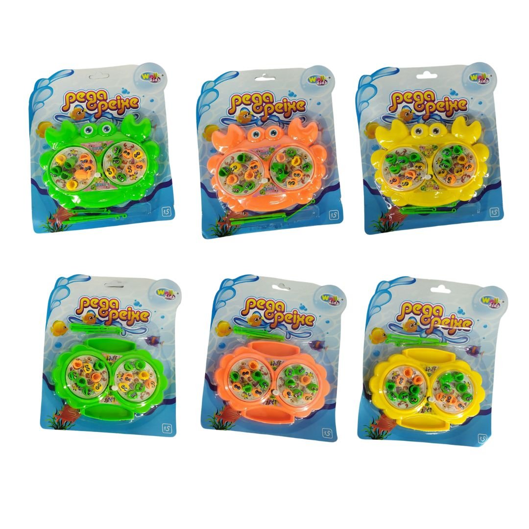 Pega Peixe Com 16 Peixes Cores Sortidas