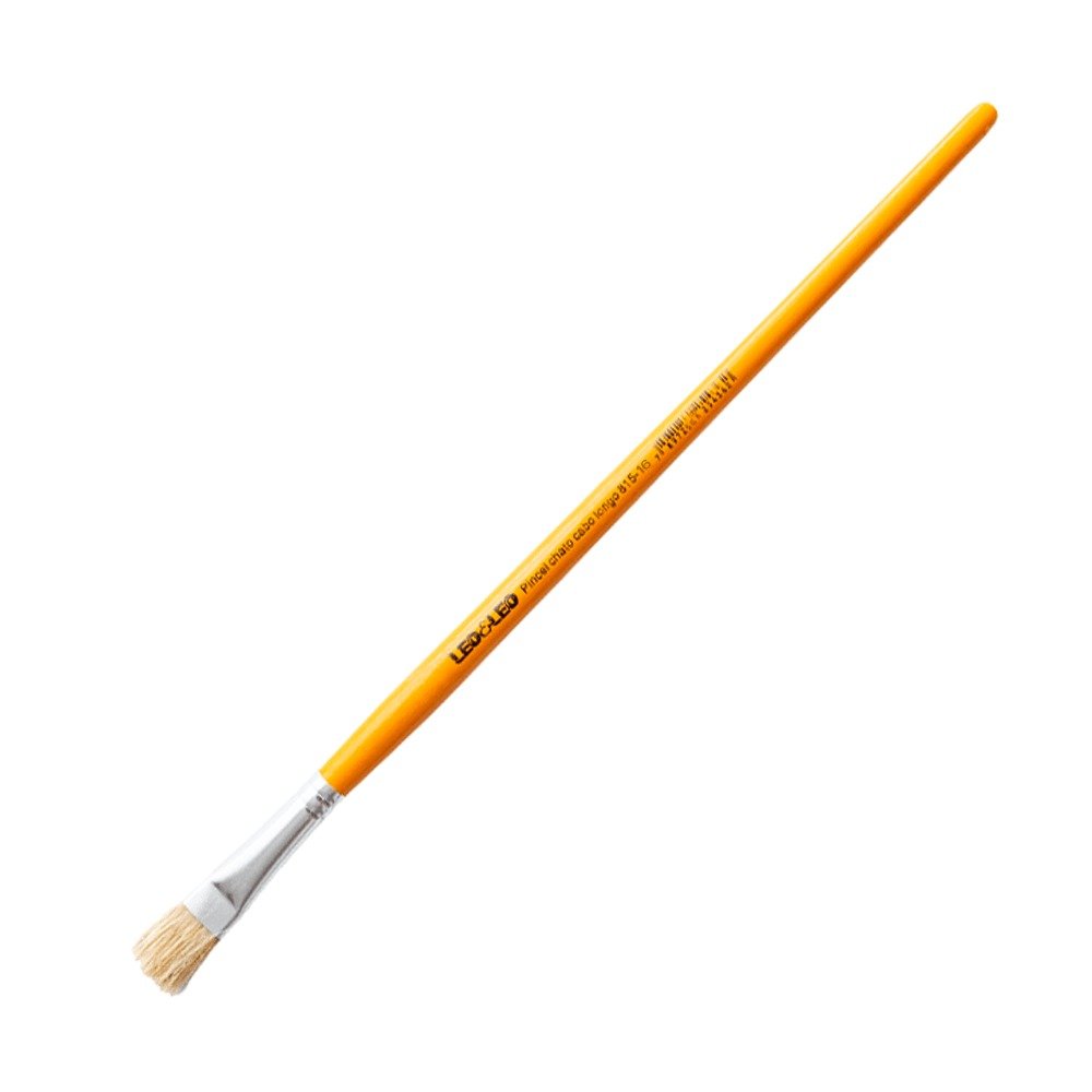 Pincel Escolar Chato Longo Blister 815-16