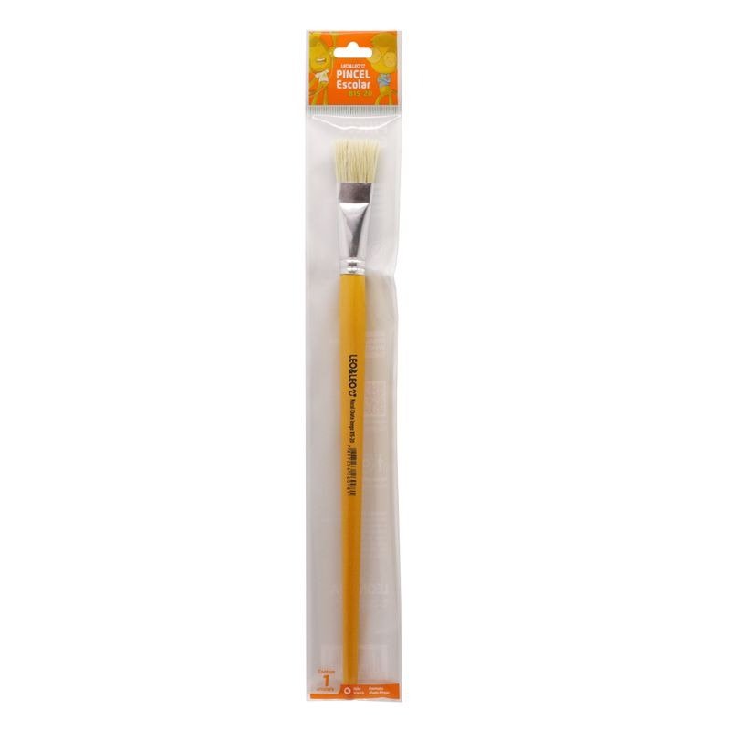 Pincel Escolar Chato Longo Blister 815-20