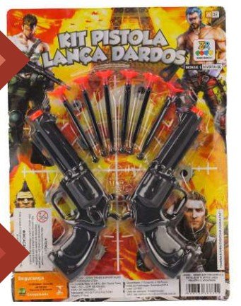 Pistola Lançador De Dardos Arma De Brinquedo Kit 2 Armas