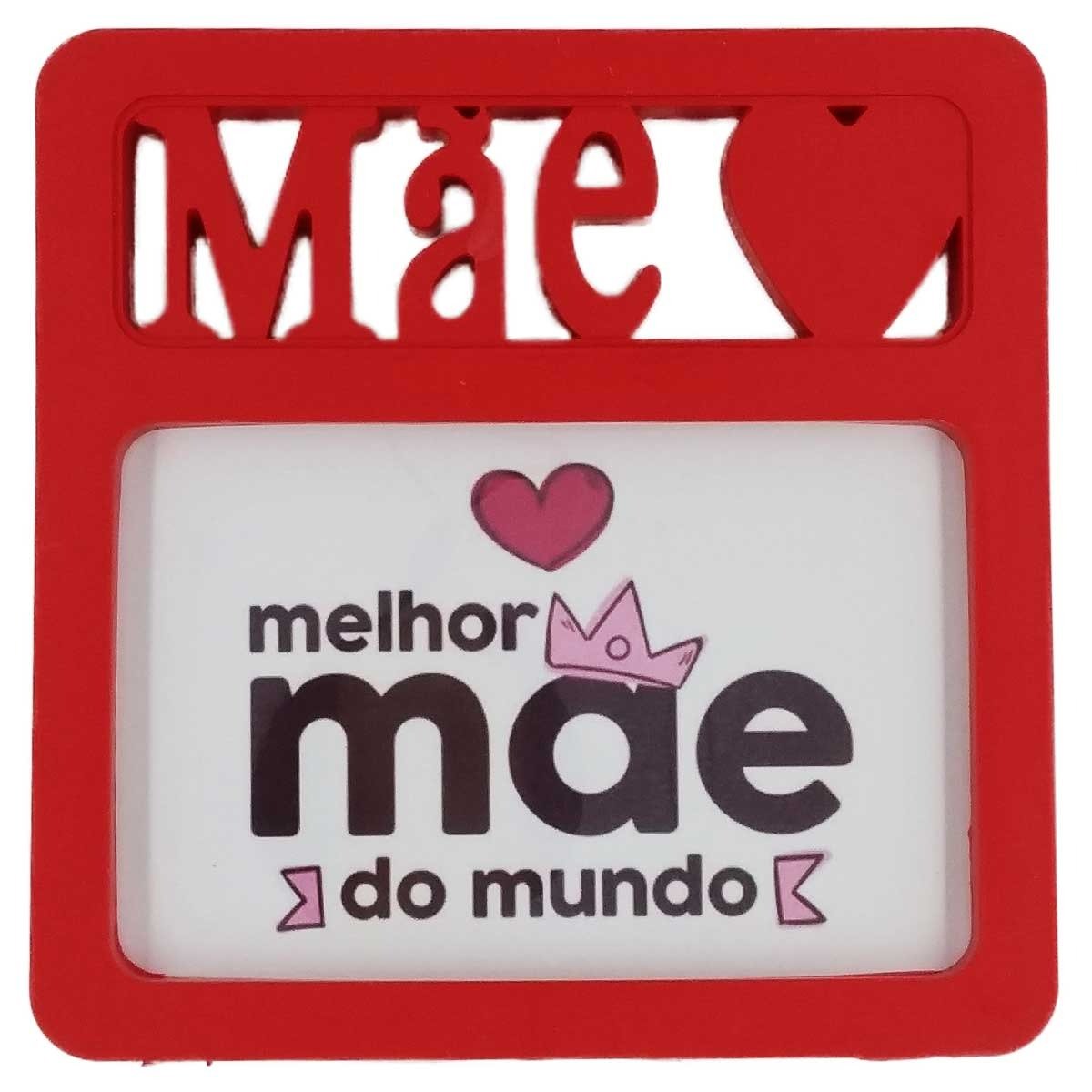 Porta Retrato Decorativo Mãe 10x15cm Plástico Sortido