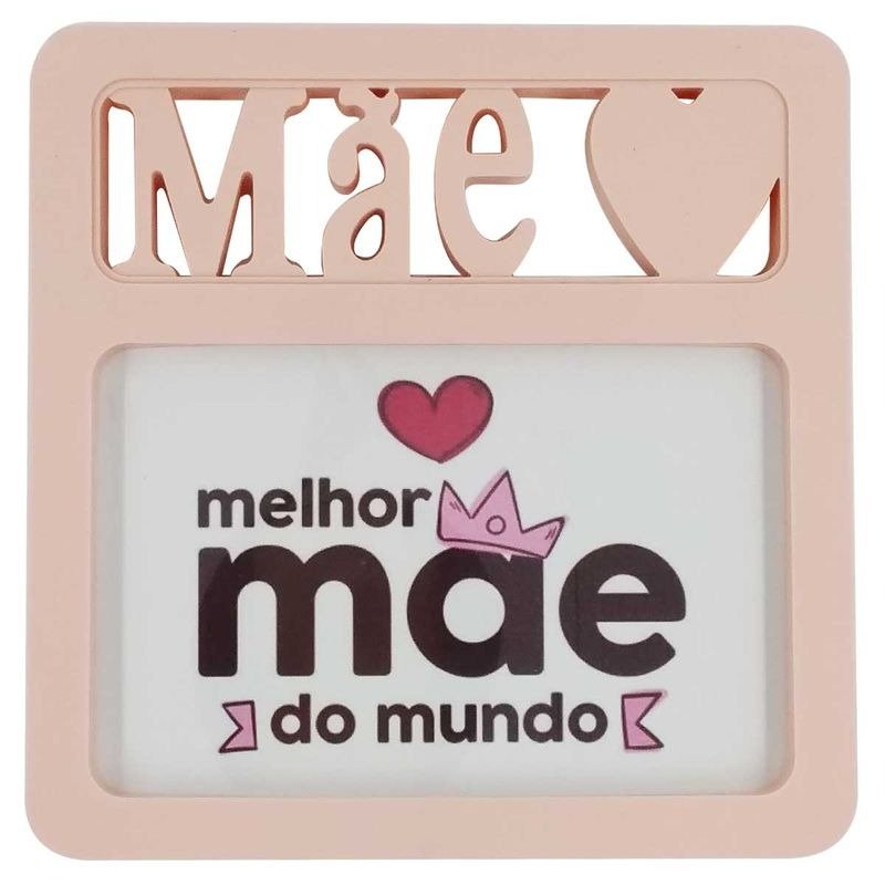 Porta Retrato Decorativo Mãe 10x15cm Plástico Sortido