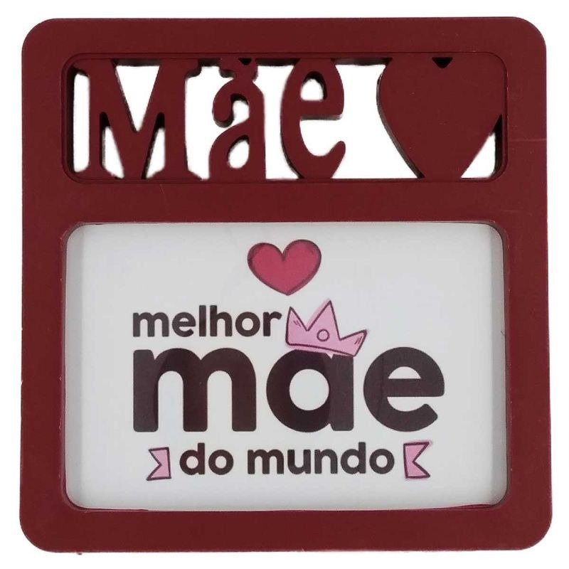 Porta Retrato Decorativo Mãe 10x15cm Plástico Sortido