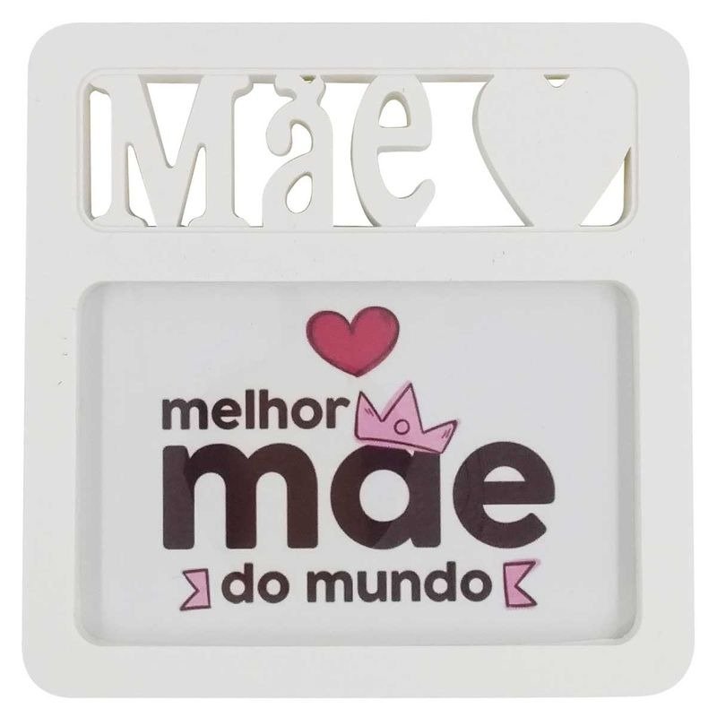 Porta Retrato Decorativo Mãe 10x15cm Plástico Sortido
