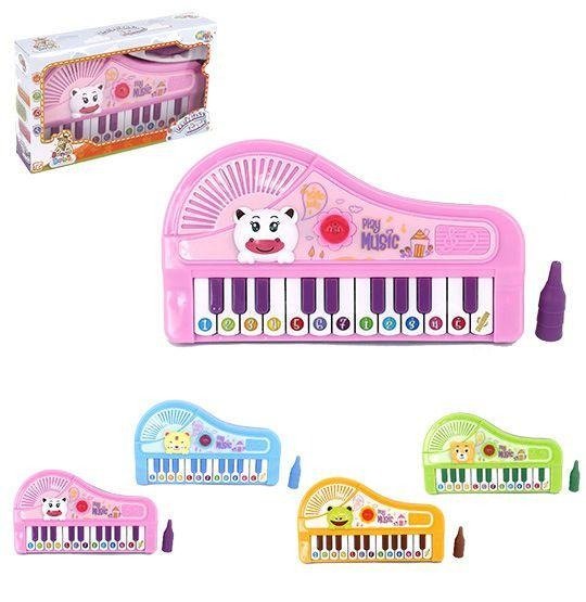 Teclado Musical Infantil com Bateria, Luzes e Som de Animais