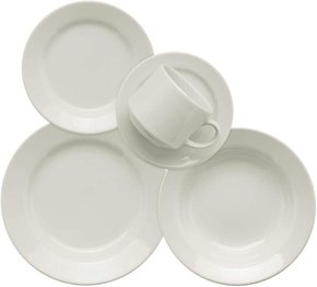 Aparelho De Jantar/Chá Branco 4 Lugares Biona