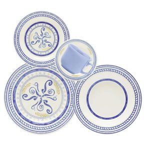 Aparelho De Jantar E Chá Donna Grano Biona 20 Peças 4 Lugares