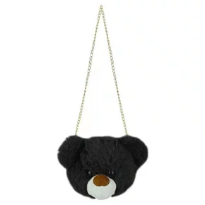 Bolsa De Pelúcia Carinha De Urso 24 x 20 CM