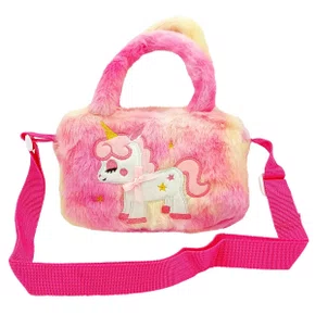 Bolsa De Pelúcia Unicórnio 17 x 13 CM