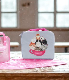 Bolsa Térmica Gatos Poliéster 22 cm