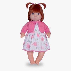 Boneca Com Tiarinha Dolls Collection Reborn Roupa Pink - SuperToys