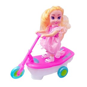 Boneca Plástica Sofia Com Patinete Well Kids 