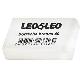 Borracha Escolar Branca Comum Multicolor 40