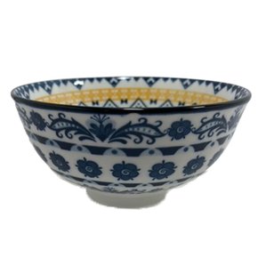 Bowl Decorativo Azul E Amarelo 12x6cm