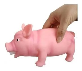 Brinquedo Mordedor Pet Porco PVC 19x10cm