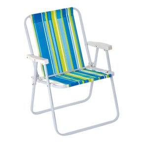Cadeira De Praia Alta Aço Mor Cor Sortida