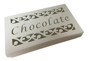Caixa MDF Chocolate Pintada de Branco