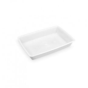 Caixa Plástica Retangular 7L Cor Branco Plasvale