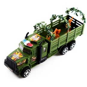 Carrinho De Plástico Com Motor A Fricção Caminhão Militar JR Toys