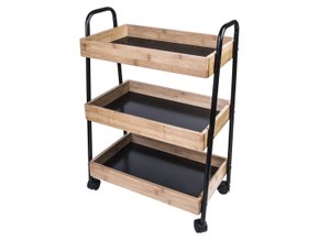 Carrinho Organizador Bambu 3 Prateleiras Tokyo
