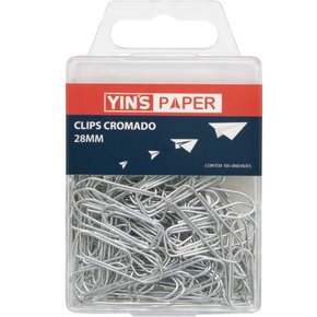 Clips Cromado 28mm 100 Unidades