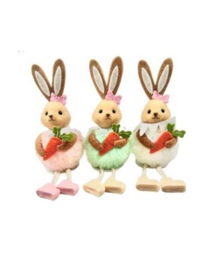 Coelho Decorativo Poliéster 12cm Sortido