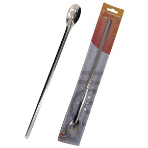 Colher Longa Em Inox Para Mexer Suco Drinks Caipirinha 30cm Rio Tijucas