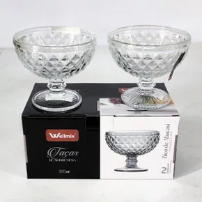 Conjunto 2 Taças De Sobremesa Bico De Abacaxi 300 ML