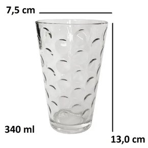 Vasos Vidrio Durax Alto 350 Ml Irupe Transparente Pack X 6