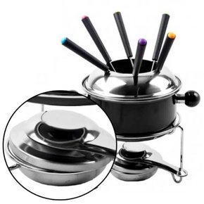 Conjunto Fondue Inox Com 10 Peças
