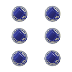 Conjunto Xícara De Chá 180ml Com Pires Grécia 12 Peças Biona