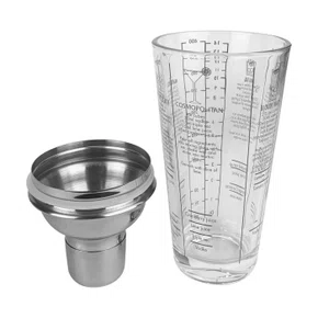 Coqueteleira Em Vidro E Inox 400 ML