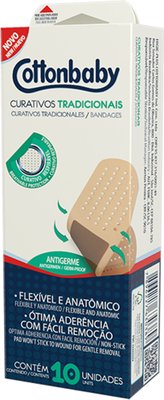 Curativo Tradicional 10 Unidades Cottonbaby
