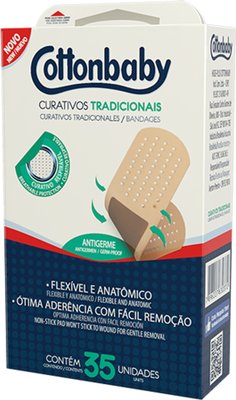 Curativo Tradicional 35 Unidades Cottonbaby