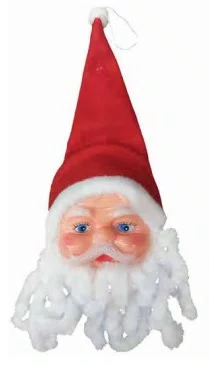Enfeite Cabeça De Papai Noel 20 X 6 CM