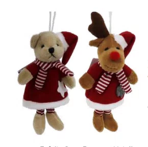 Enfeite Pendente De Natalino Rena/Urso 15 CM