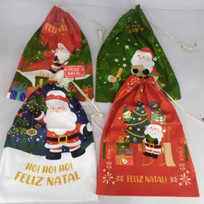 Enfeite Saco Presente De Natal 40 CM