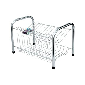 Escorredor De Pratos Com Porta Copos Cromado